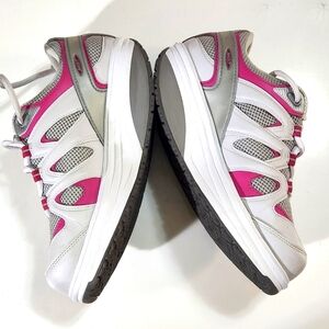New MBT Sport 2 Shoes Women's 8.5 Rocker Fitness Walker - White/Pink, NIB